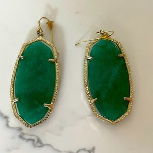 Kendra Scott Danielle Earrings Gold and Jade